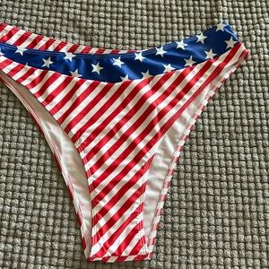 Women’s Patriotic Bathing Suit Bottoms Never Worn Size 2XL